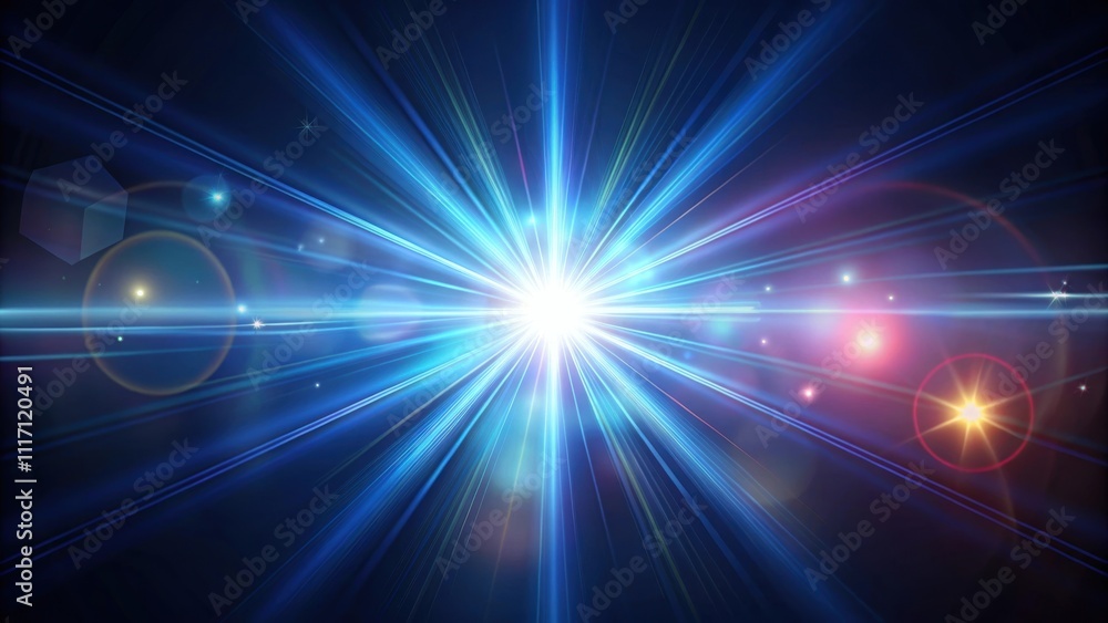 Fototapeta premium Optical lens flare lights shining brightly , lens flare, lights, shiny, optical, bright, glow, reflections, vibrant