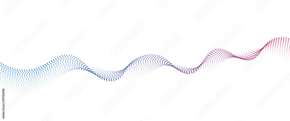 Flowing Dot Wave halftone gradient pattern on transparent background Flowing Dot Wave halftone gradient pattern on transparent background