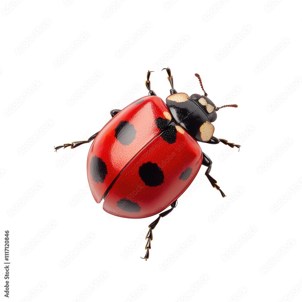 Realistic 3D rendering of a ladybug on a black background Realistic 3D rendering of a ladybug on a black background