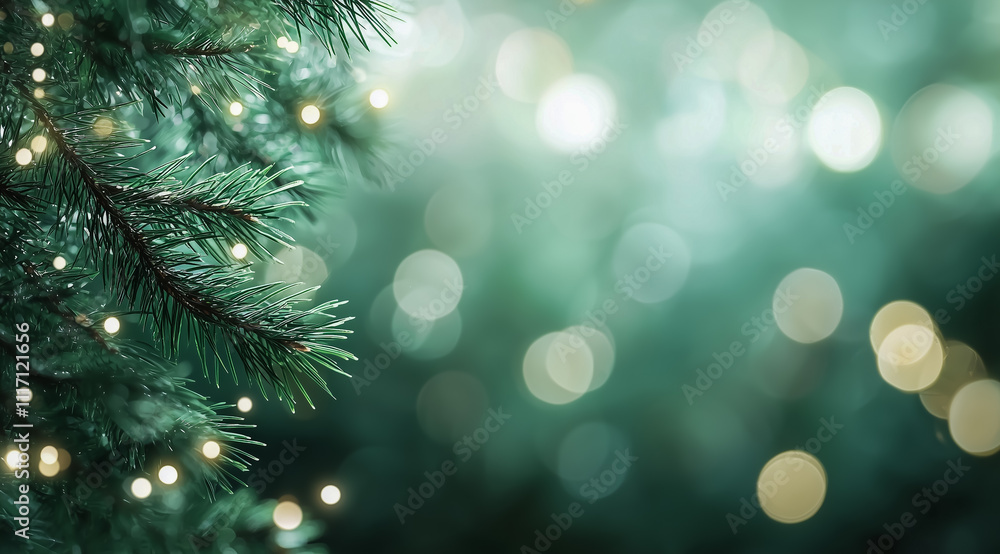 Vibrant pine needles glowing under soft sunlight Vibrant pine needles glowing under soft sunlight