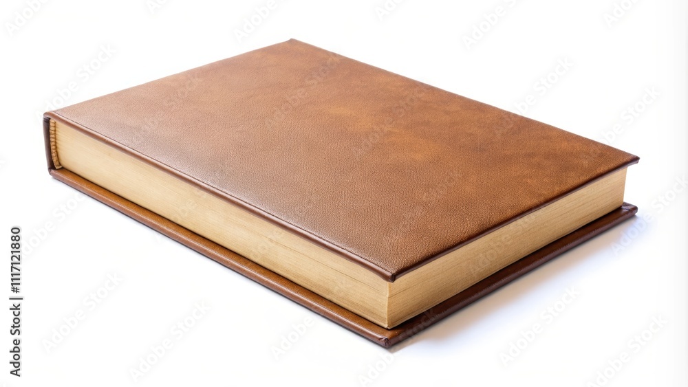 Closed brown big book with hardcover isolated on white background, book, hardcover, brown, closed, isolated, education Closed brown big book with hardcover isolated on white background, book, hardcover, brown, closed, isolated, education