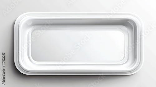 Clean and simple vector illustration of an empty food serving tray. 