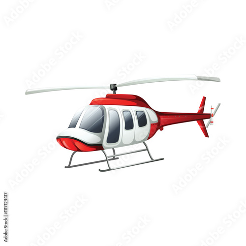 military helicopter isolated on white