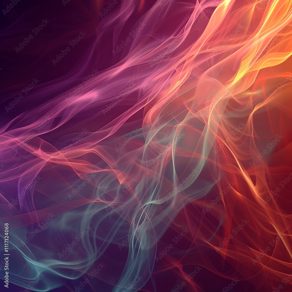 Fototapeta premium Colorful Abstract Smoke Waves