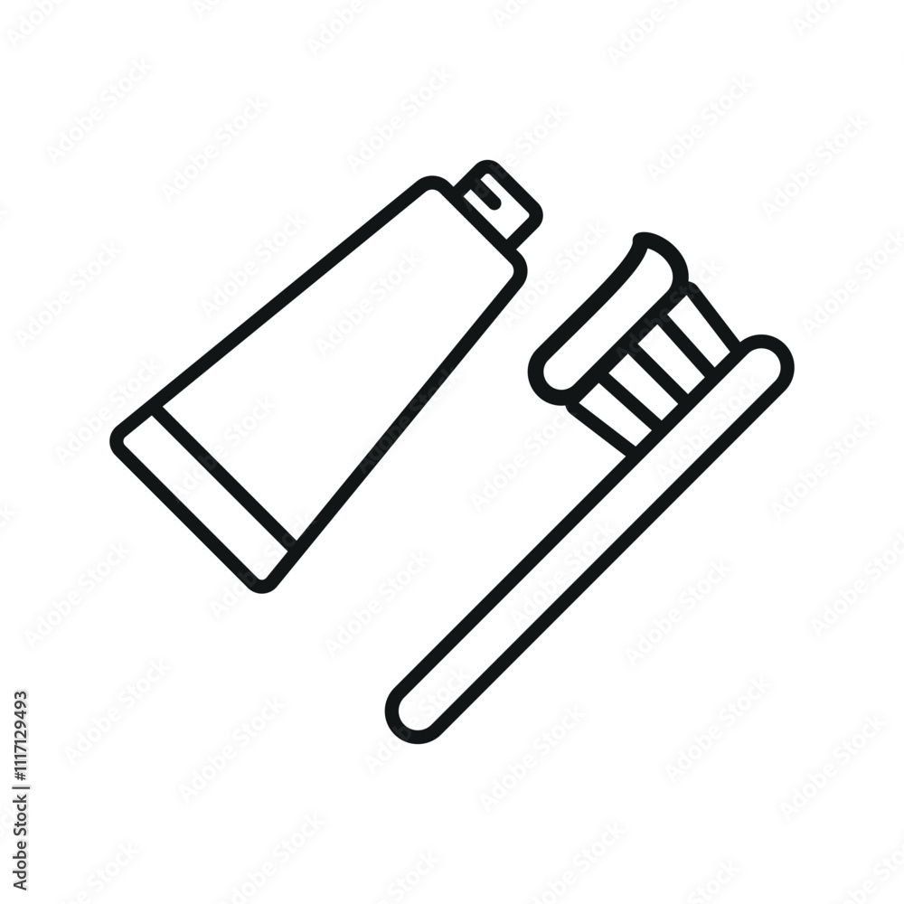 Toothbrush set icon features clean lines and elegance, enhancing any digital concept. Toothbrush set icon features clean lines and elegance, enhancing any digital concept.
