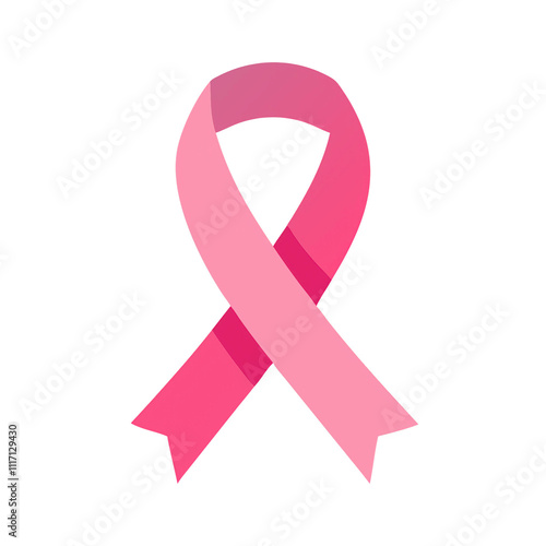 simple Pink breast cancer awareness ribbon icon, illustration