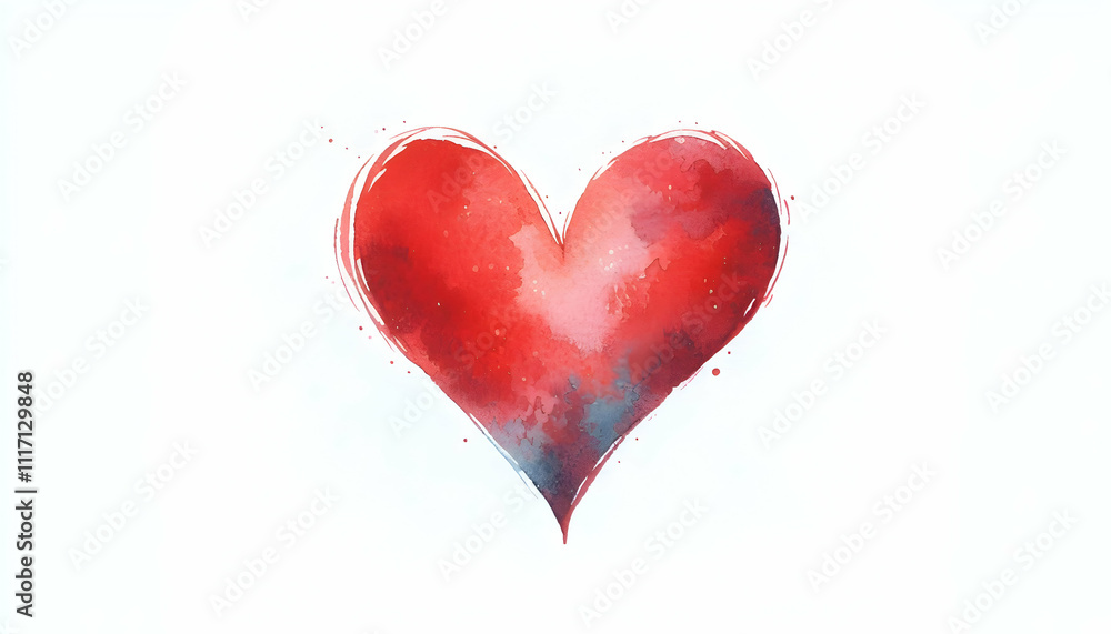 Valentine A hand-drawn painted red heart with watercolor texture and soft edges, evoking a romantic and dreamy2 Valentine A hand-drawn painted red heart with watercolor texture and soft edges, evoking a romantic and dreamy2
