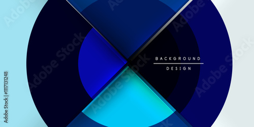 Target circle geometric abstract shapes. Vector Illustration For Wallpaper, Banner, Background, Card, Book Illustration, landing page