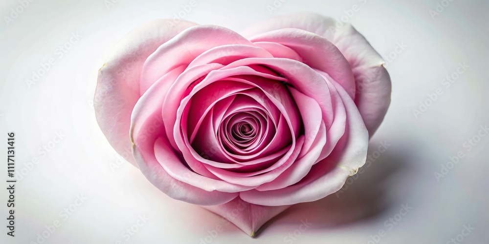 Romantic Night Photography of Pink Heart-Shaped Rose Gift for Valentine's Day on Soft White Background - Macro Close-Up of Love Present with Delicate Texture and Warm Glow Romantic Night Photography of Pink Heart-Shaped Rose Gift for Valentine's Day on Soft White Background - Macro Close-Up of Love Present with Delicate Texture and Warm Glow