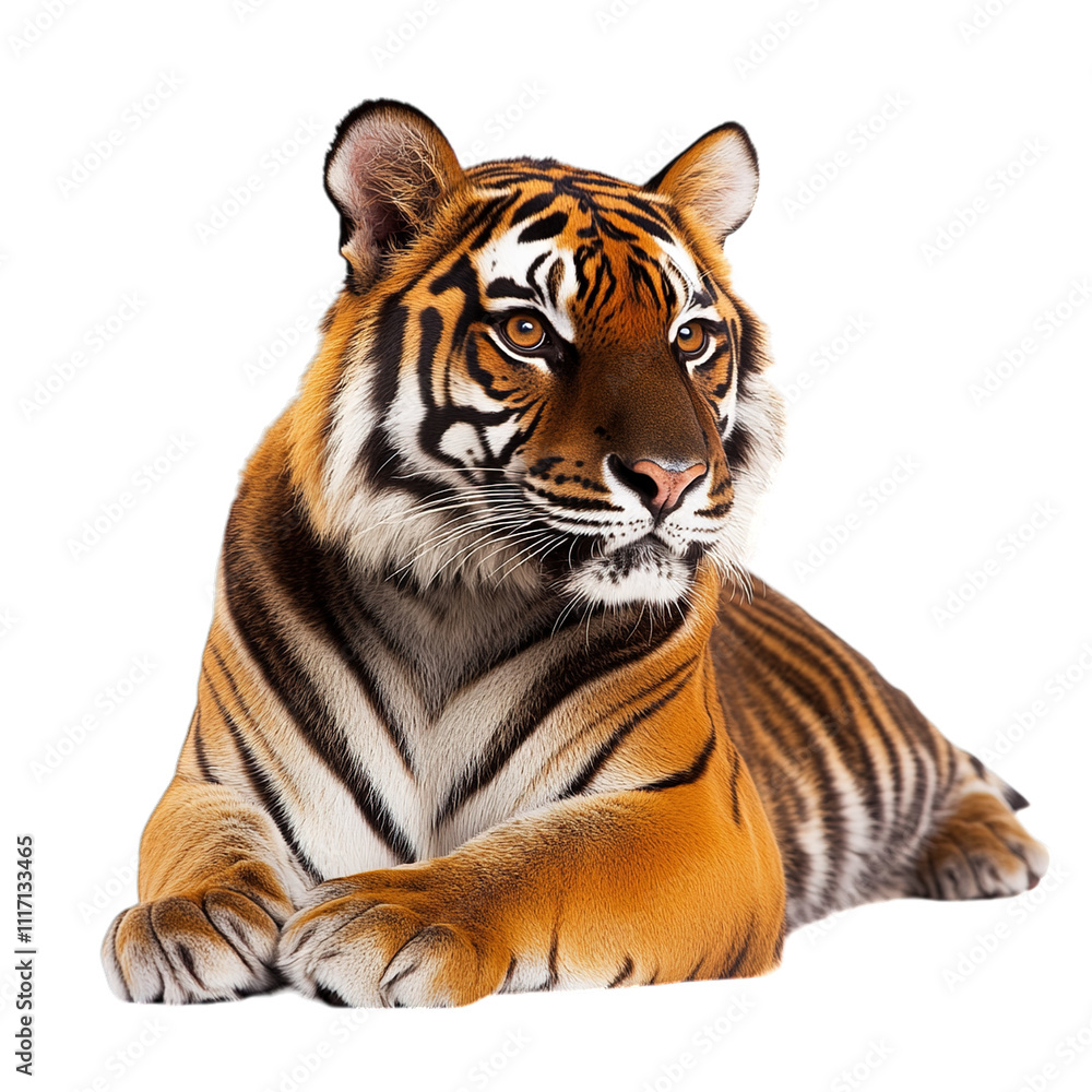 Obraz premium tiger isolated on white background