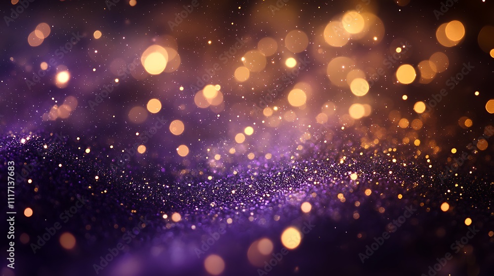 Obraz premium Sparkling bokeh effects creative digital abstract background