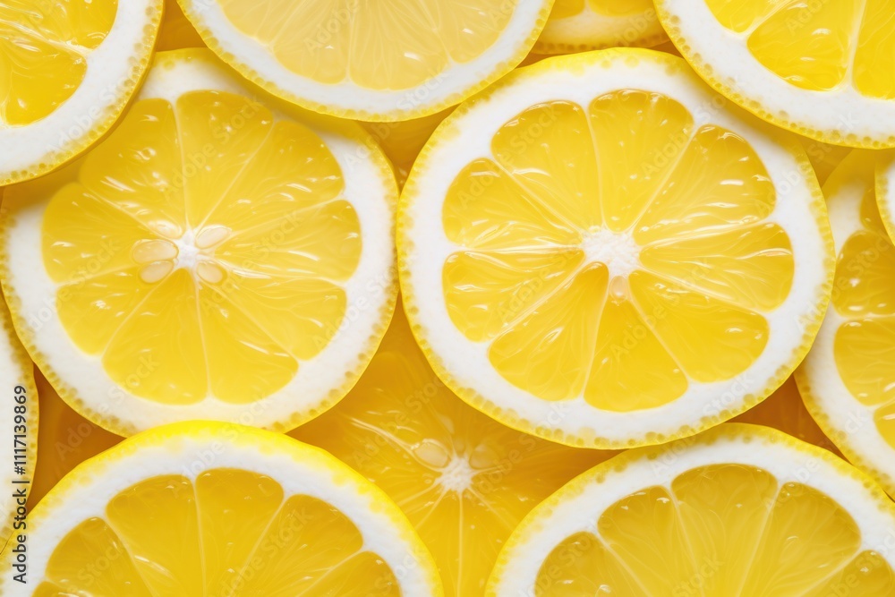 Close-up view of lemon slices forming a seamless pattern with vibrant colors and natural textures. Close-up view of lemon slices forming a seamless pattern with vibrant colors and natural textures.