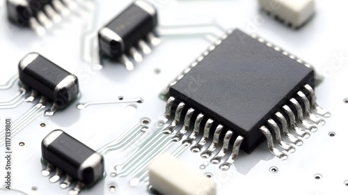 Circuit components meticulously arranged on a development board, showcasing innovation and precision in electronic engineering, where every element plays a crucial role in creating functional technolo