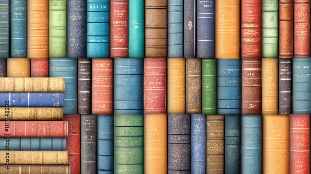 A stack of colorful leather bound books on white color wooden background A stack of colorful leather bound books on white color wooden background