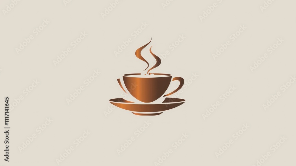 Obraz premium Stylized Coffee Cup Illustration
