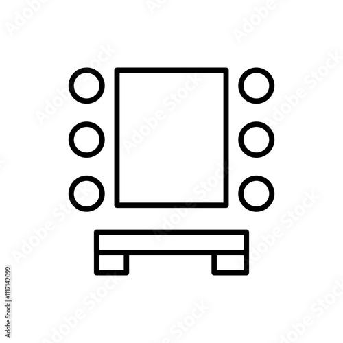 dressing room line icon