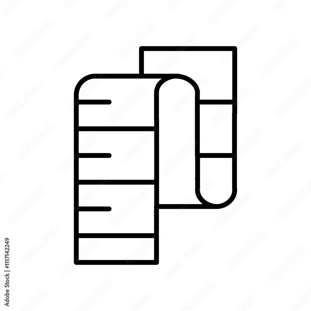 measuring tape line icon measuring tape line icon