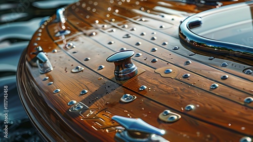 Detailed view of a boat transom with name and registration