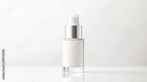 White Cosmetic Bottle Mockup Serum Cream Lotion Dispenser