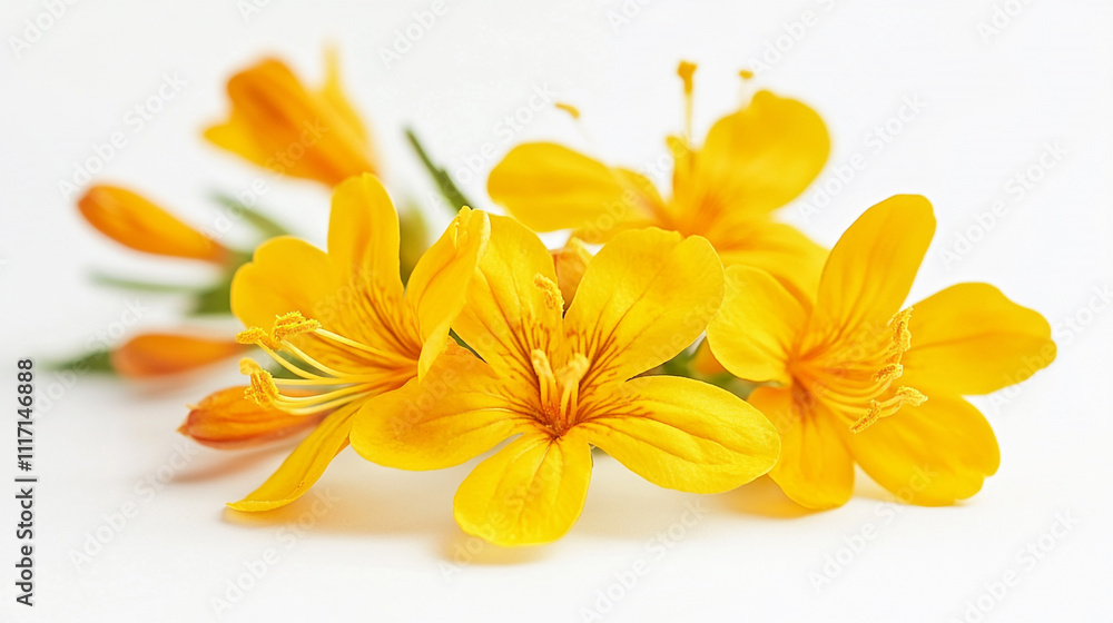 Obraz premium Vibrant Yellow Flowers Bouquet Closeup Bloom