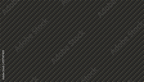 Abstract geometric seamless pattern with optical illusion art - cut off circle in brown n blue on black background. Vector illustration. For masculine shirt lady dress textile cloth print wallpaper 