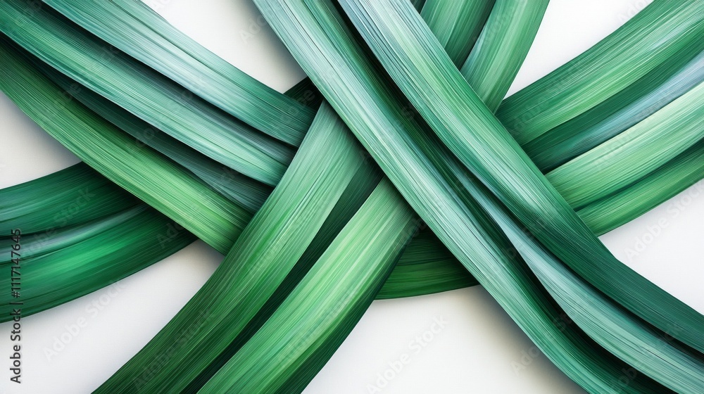 Vibrant shades of green blend seamlessly in a captivating abstract artwork. The intertwining lines create visual interest, drawing the viewer into a world of color and harmony Vibrant shades of green blend seamlessly in a captivating abstract artwork. The intertwining lines create visual interest, drawing the viewer into a world of color and harmony