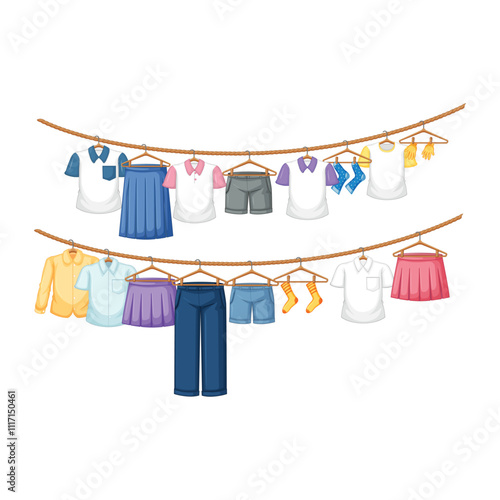 baby clothes hanging on clothes line