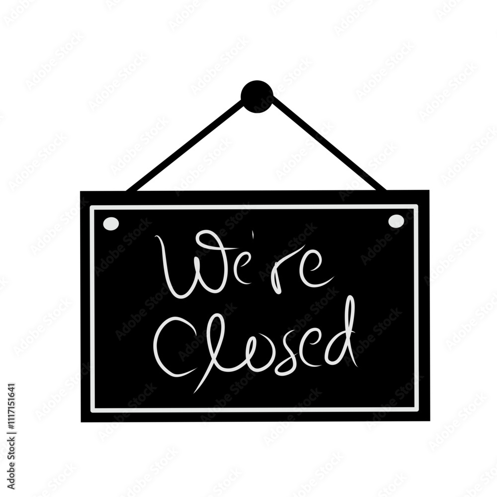 open and closed hanging signboard illustration open and closed hanging signboard illustration