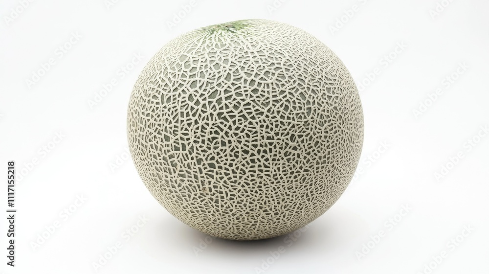 A textured melon with a lacy pattern on its surface, showcasing its unique appearance. A textured melon with a lacy pattern on its surface, showcasing its unique appearance.