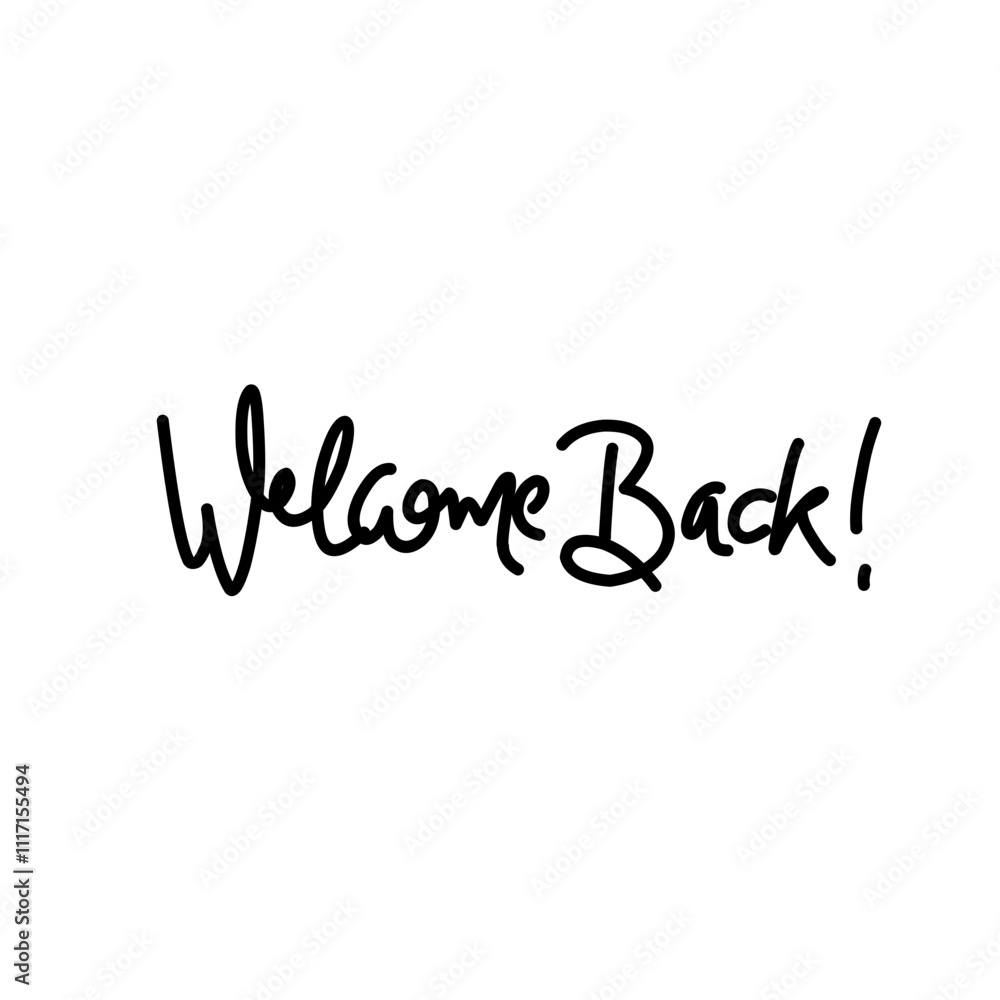 Welcome set of hand written calligraphy Welcome set of hand written calligraphy