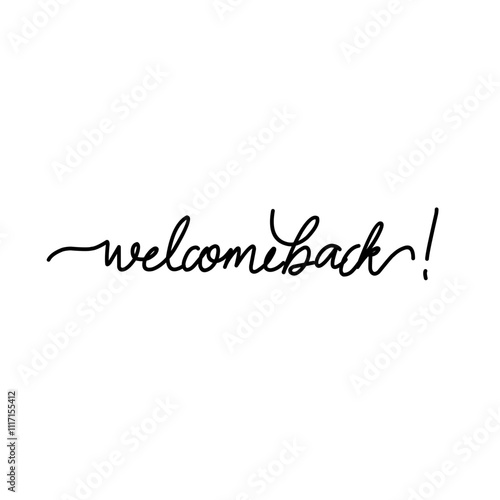 Welcome set of hand written calligraphy