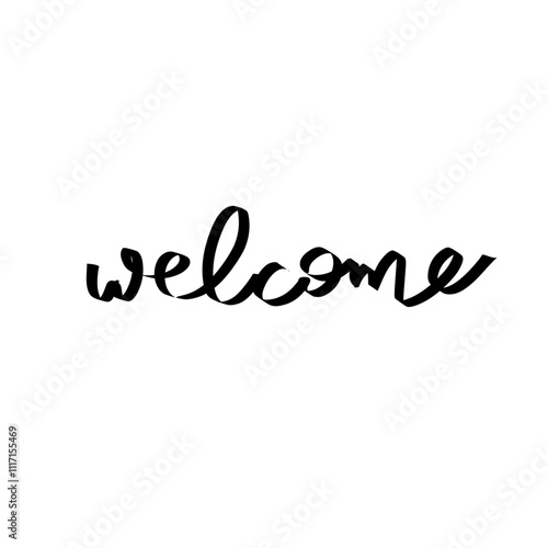 Welcome set of hand written calligraphy