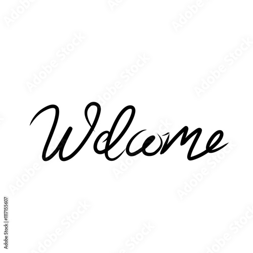 Welcome set of hand written calligraphy