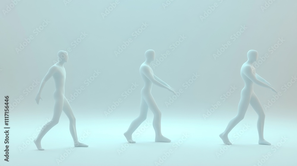 Obraz premium Abstract figures portraying motion and movement.