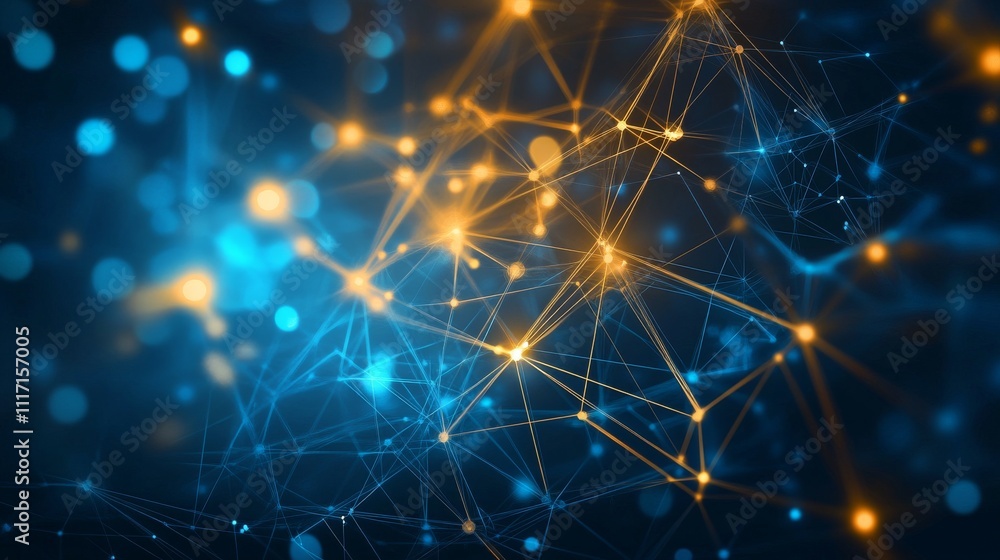 Abstract network connections with glowing lights. Abstract network connections with glowing lights.