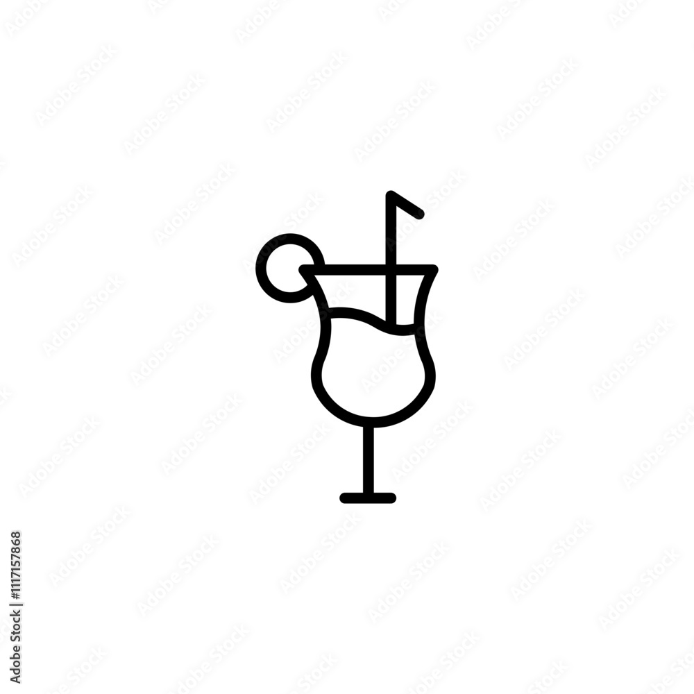 cocktail line icon cocktail line icon