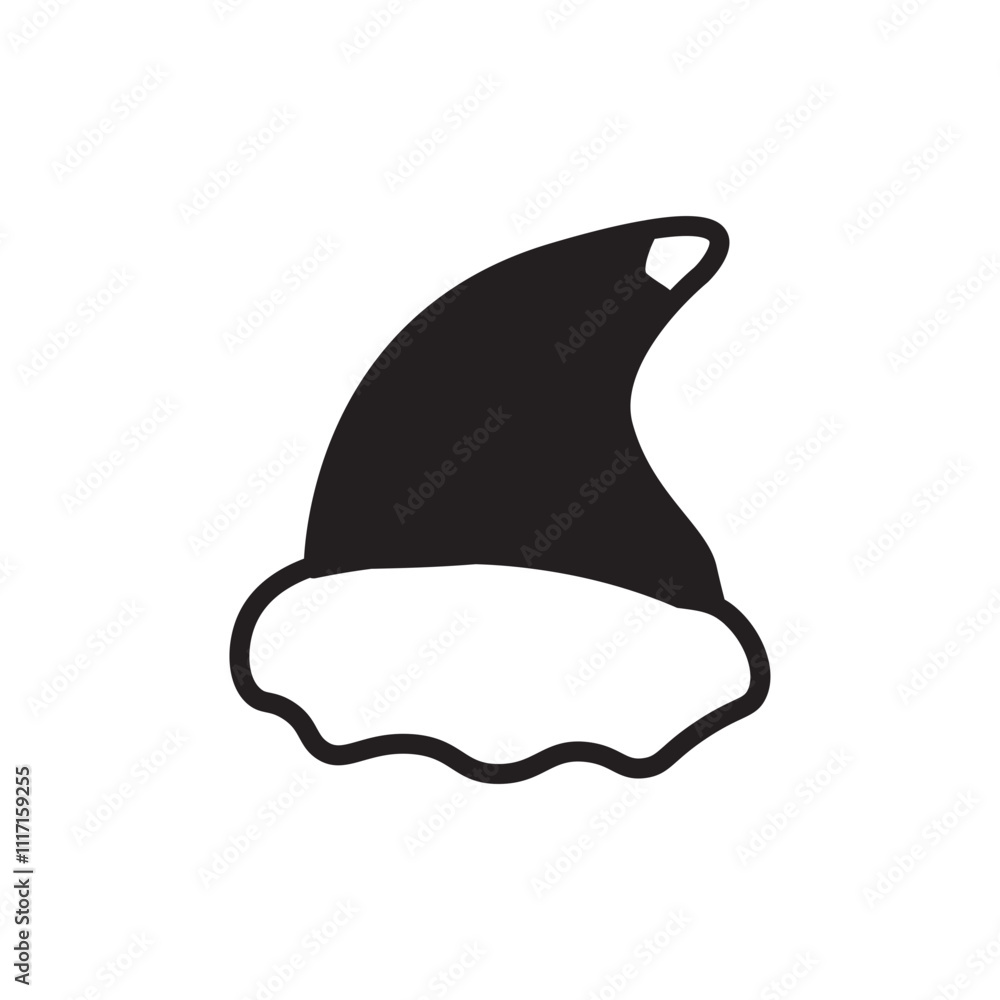 Fototapeta premium christmas hat solid black