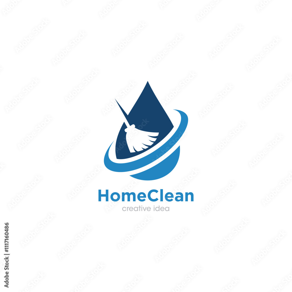 Home Clean Creative Concept Logo Design Template Home Clean Creative Concept Logo Design Template