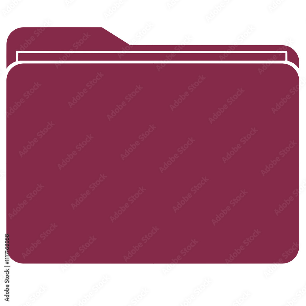 Obraz premium maroon silhouette folder icon