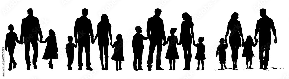 PNG people silhouette set on transparent background PNG people silhouette set on transparent background