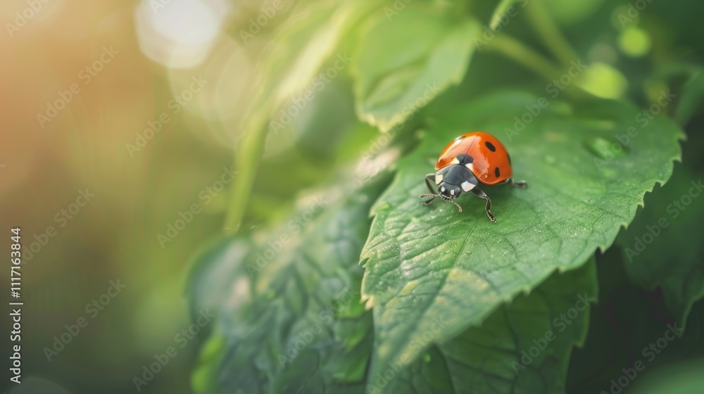 background of a ladybug on a leaf in very focus, background focus of insect activity. background of a ladybug on a leaf in very focus, background focus of insect activity.