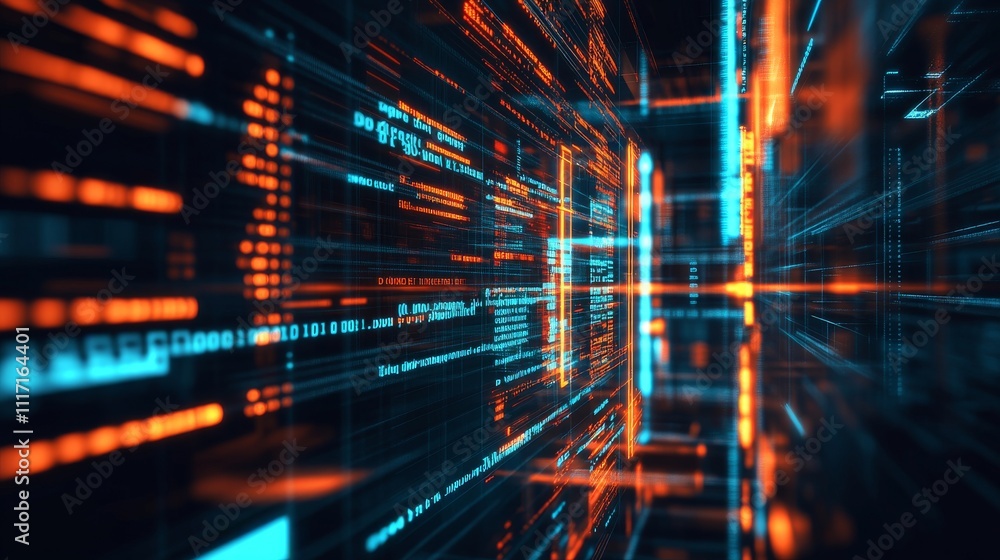 Fototapeta premium Futuristic digital data visualization concept.