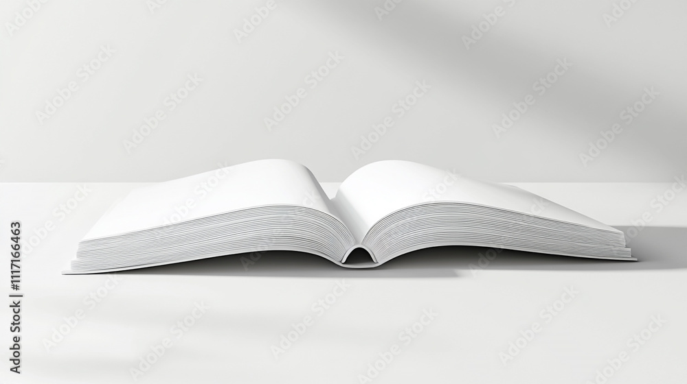Open Blank Book White Pages Reading Education Knowledge Open Blank Book White Pages Reading Education Knowledge
