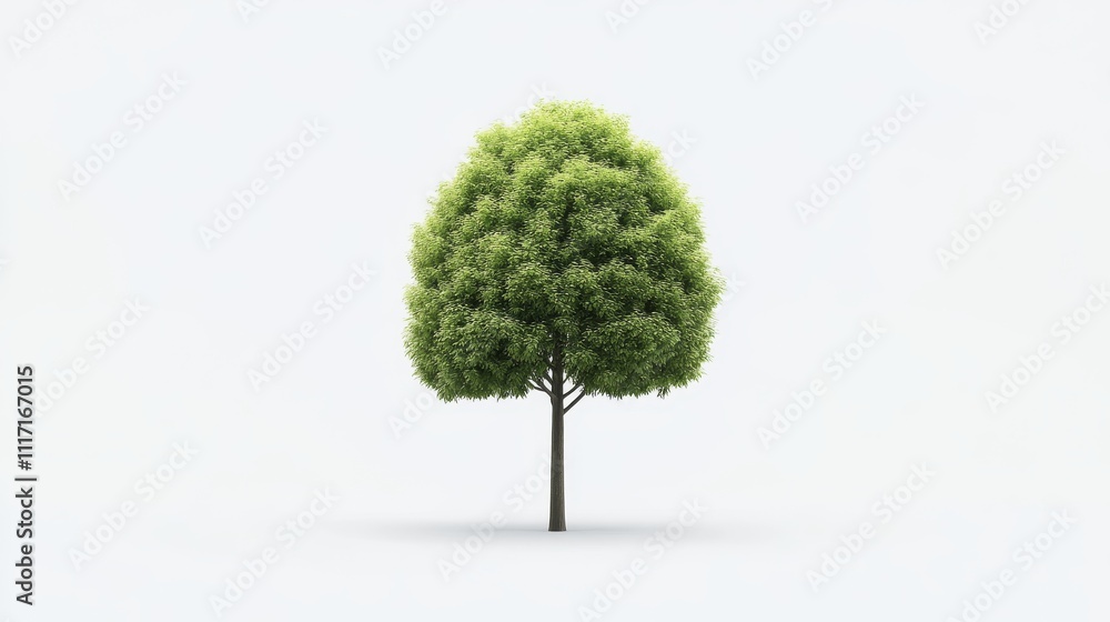 Lush green tree against a white background. Lush green tree against a white background.