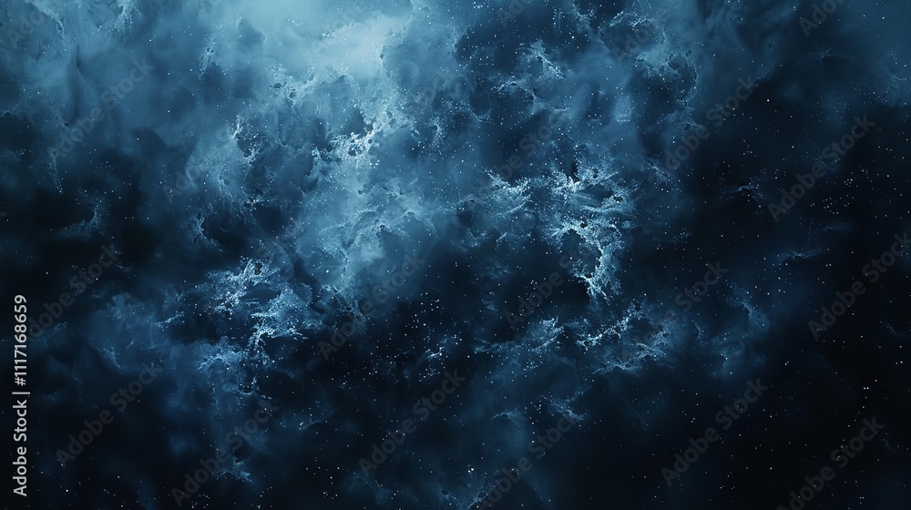 Stunning Abstract Blue Night Sky with Stars and Nebulae in a Celestial Setting, Ai Generative. Stunning Abstract Blue Night Sky with Stars and Nebulae in a Celestial Setting, Ai Generative.