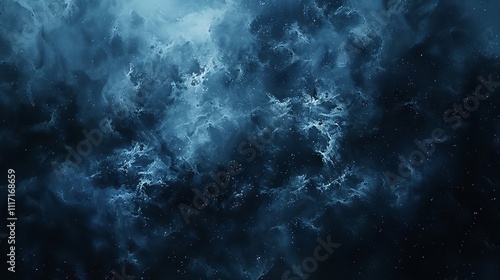 Stunning Abstract Blue Night Sky with Stars and Nebulae in a Celestial Setting, Ai Generative.