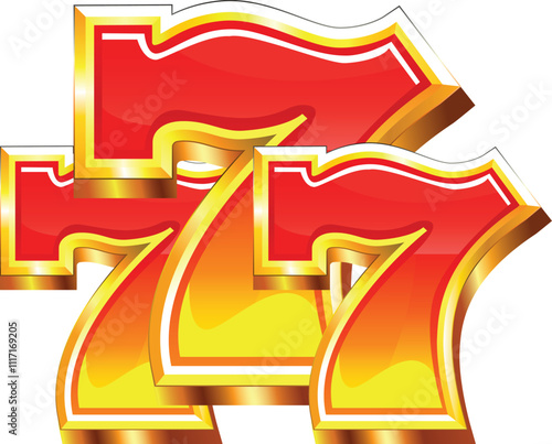 777 logo Vegas games banner illustration