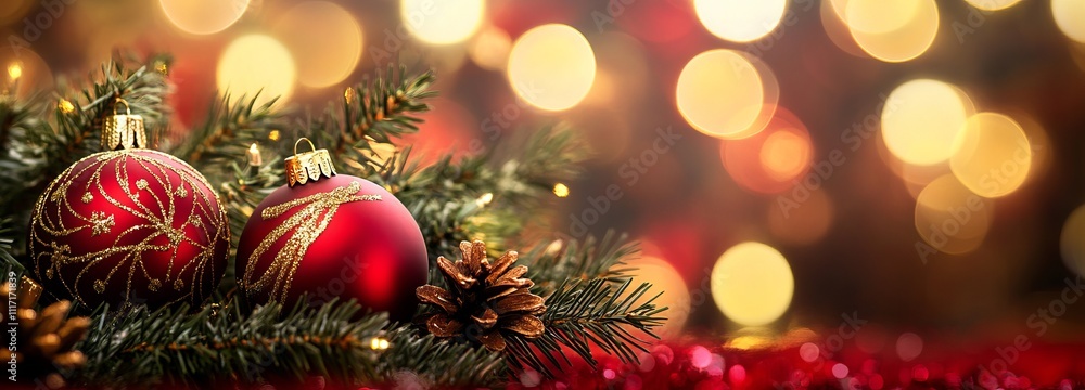 christmas tree decorations with light blur christmas tree decorations with light blur