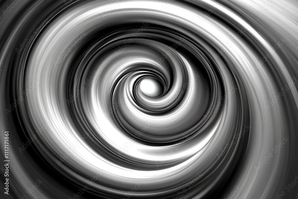A swirling black and white abstract design creating a hypnotic visual effect. A swirling black and white abstract design creating a hypnotic visual effect.