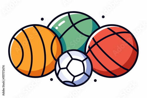 Colorful Assortment of Sports Balls Representing Various Athletic Activities